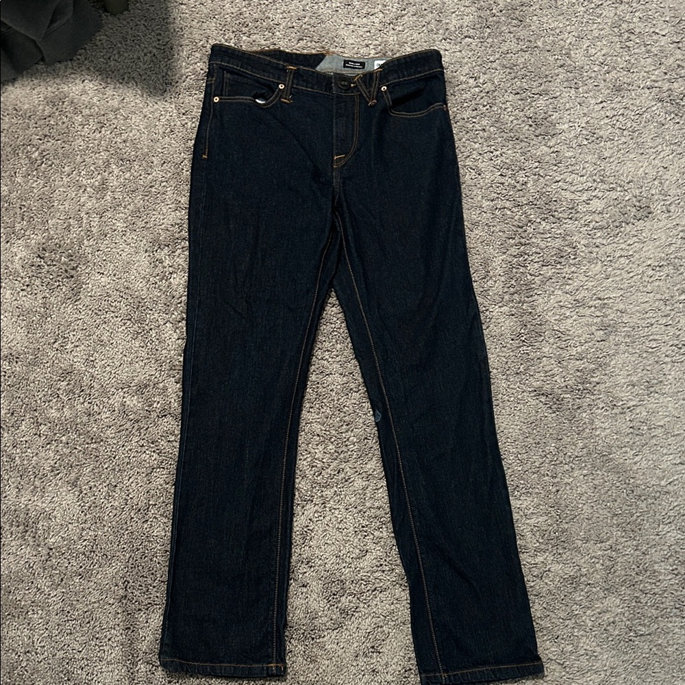 Elegant Navy Women's Straight Leg Jeans